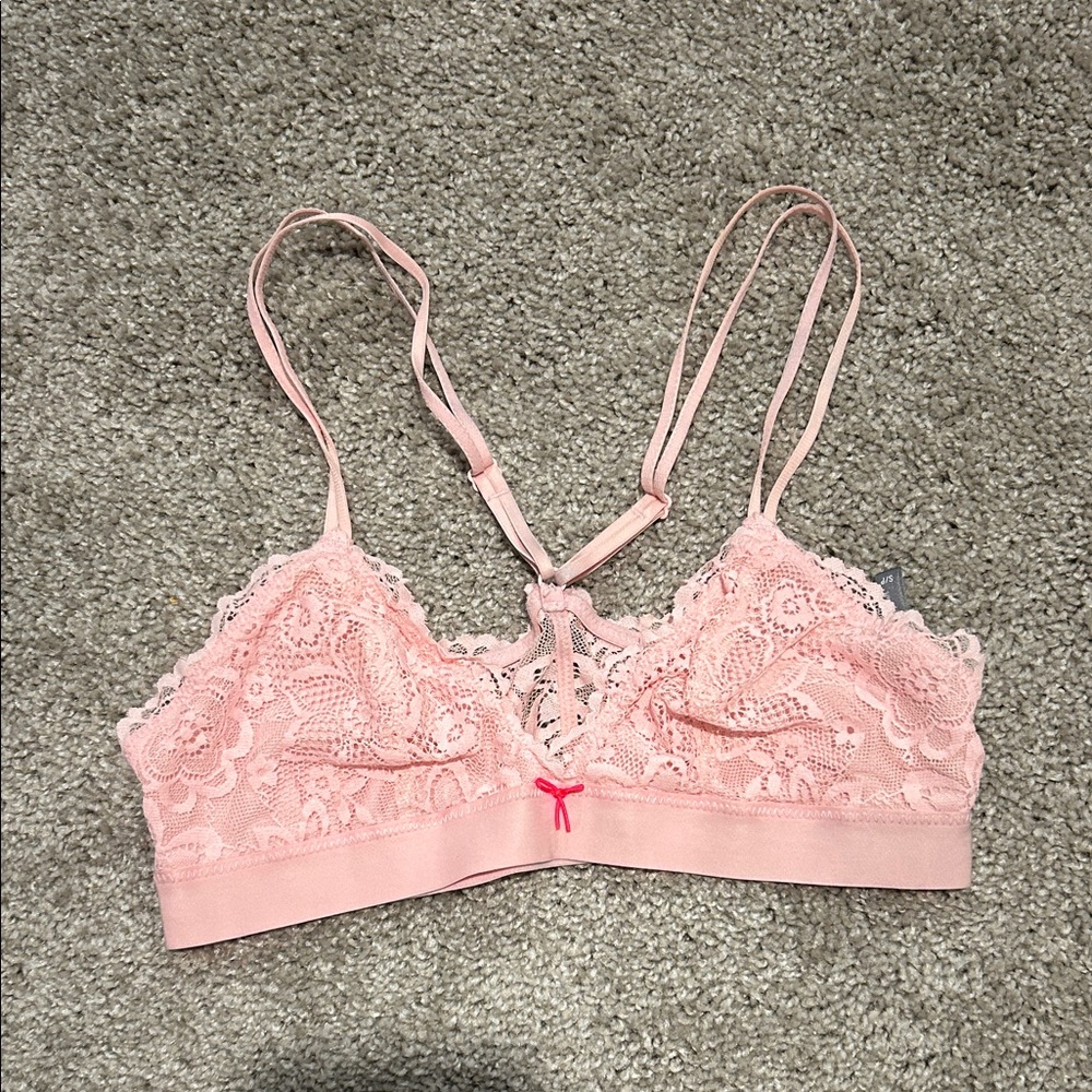 Aerie Lace Bralette in Soft Pink